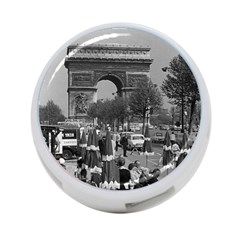 Vinatge France Paris Triumphal Arch 1970 Twin-sided 4 Port Usb Hub (round)