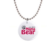 Mama Bear Claw 2013 Mini Button Necklace by CleverestTees