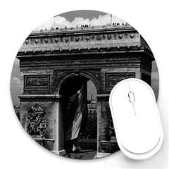 Vintage  France Paris Triumphal Arch  Place De L etoile 8  Mouse Pad (round)