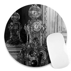 Vintage France Palace Of Versailles Astronomical Clock 8  Mouse Pad (round) by Vintagephotos