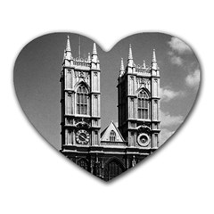 Vintage Uk England London Westminster Abbey 1970 Mouse Pad (heart) by Vintagephotos