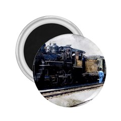 The Steam Train Regular Magnet (round) by AkaBArt