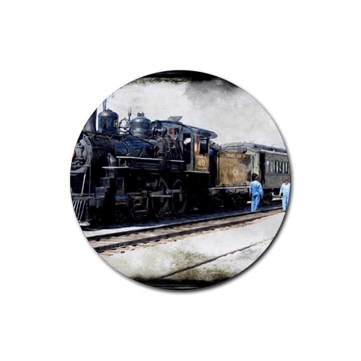 The Steam Train Rubber Drinks Coaster (Round)