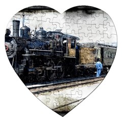 The Steam Train Jigsaw Puzzle (heart) by AkaBArt