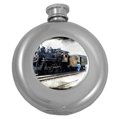 The Steam Train Hip Flask (round)