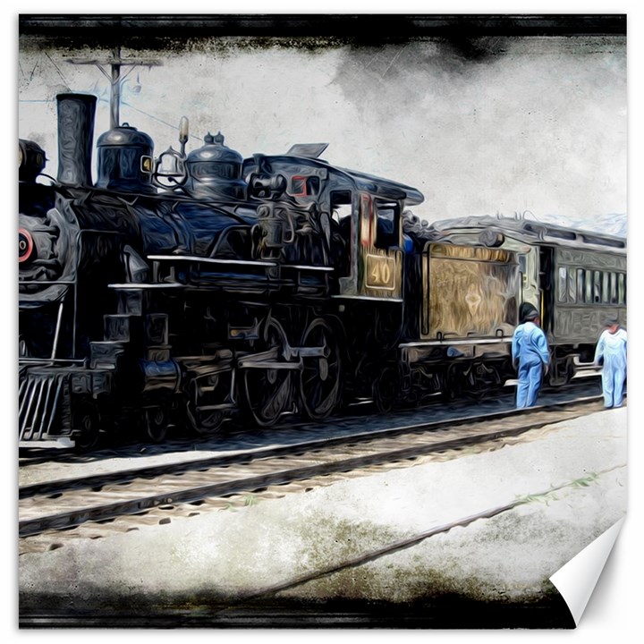 The Steam Train 16  x 16  Unframed Canvas Print