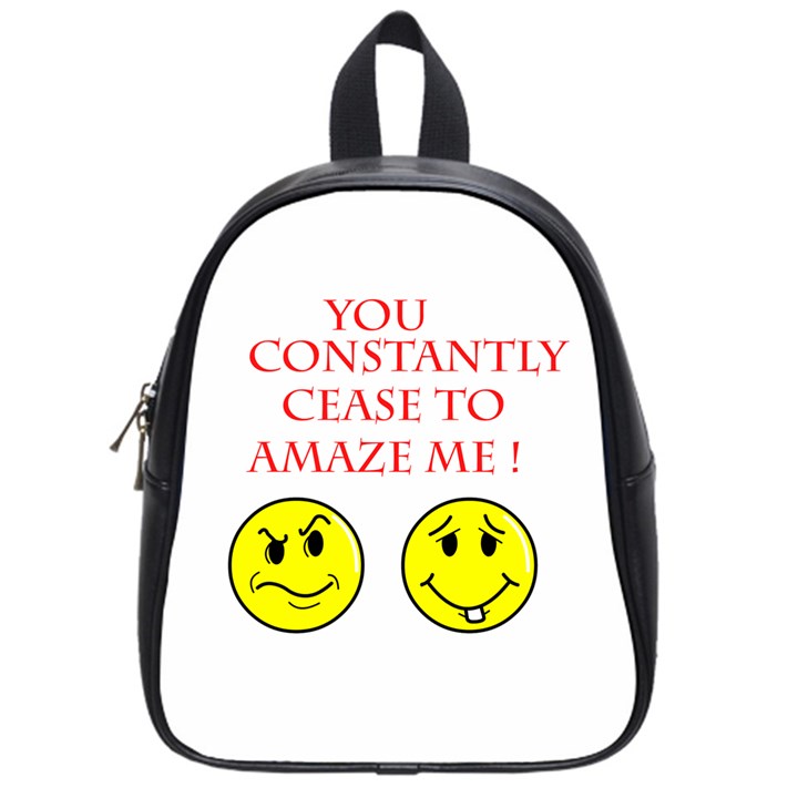 Cease To Amaze Small School Backpack