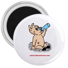 Pig3 Large Magnet (round)