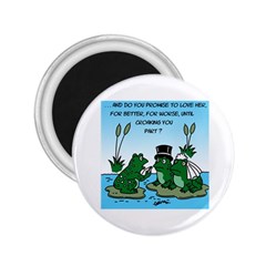 Frogswedding Regular Magnet (round) by ColemantoonsFunnyStore