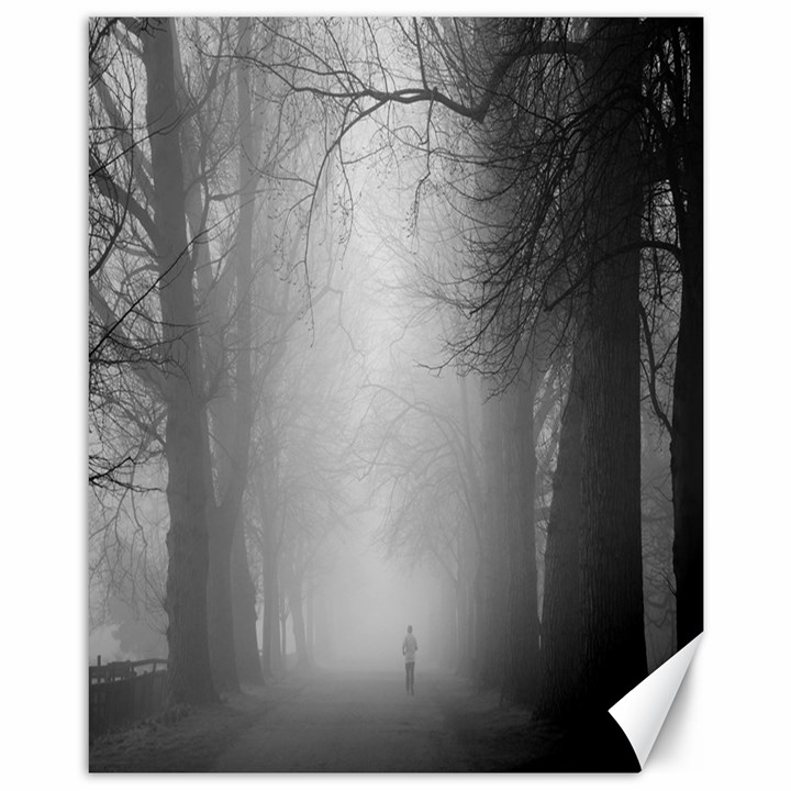 Foggy morning, Oxford 11  x 14  Unframed Canvas Print