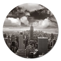 New York, Usa Extra Large Sticker Magnet (round) by artposters