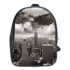 New York, Usa Large School Backpack by artposters