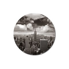 New York, Usa Large Sticker Magnet (round) by artposters