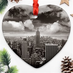 New York, Usa Ceramic Ornament (heart)