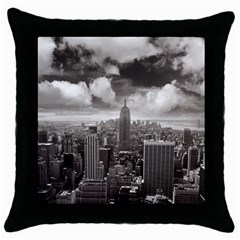 New York, Usa Black Throw Pillow Case by artposters