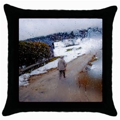 Rainy Day, Salzburg Black Throw Pillow Case by artposters