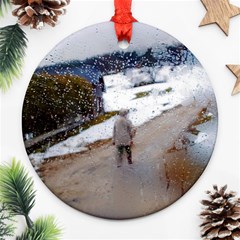 Rainy Day, Salzburg Twin-sided Ceramic Ornament (round) by artposters