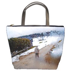 Rainy Day, Salzburg Bucket Handbag by artposters