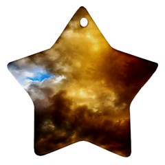 Cloudscape Twin-sided Ceramic Ornament (star)