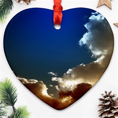 Cloudscape Ceramic Ornament (heart)