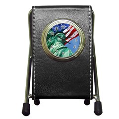 Statue Of Liberty, New York Stationery Holder Clock by artposters