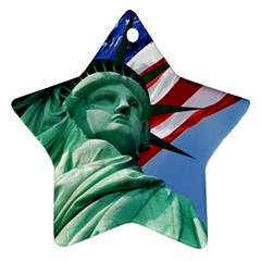 Statue Of Liberty, New York Ceramic Ornament (star) by artposters