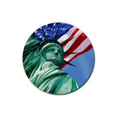 Statue Of Liberty, New York 4 Pack Rubber Drinks Coaster (round) by artposters