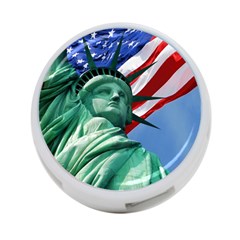 Statue Of Liberty, New York Single-sided 4 Port Usb Hub (round) by artposters