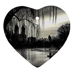 Central Park, New York Ceramic Ornament (heart) by artposters