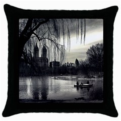 Central Park, New York Black Throw Pillow Case by artposters