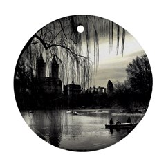 Central Park, New York Twin-sided Ceramic Ornament (round) by artposters