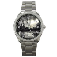 Central Park, New York Stainless Steel Sports Watch (round) by artposters