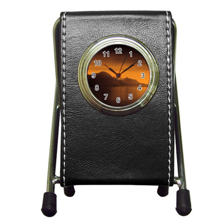 Waterscape, Switzerland Stationery Holder Clock