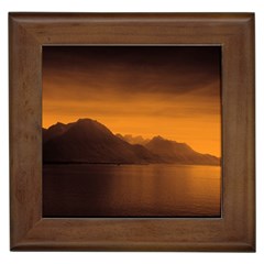 Waterscape, Switzerland Framed Ceramic Tile