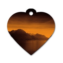 Waterscape, Switzerland Twin-sided Dog Tag (Heart)