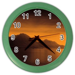 Waterscape, Switzerland Colored Wall Clock