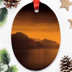 Waterscape, Switzerland Ceramic Ornament (Oval)