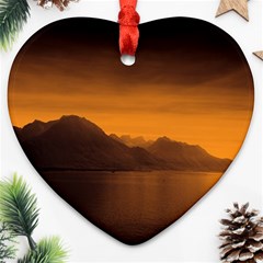 Waterscape, Switzerland Ceramic Ornament (Heart)