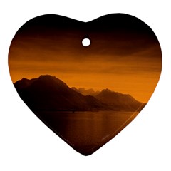 Waterscape, Switzerland Heart Ornament (Two Sides)