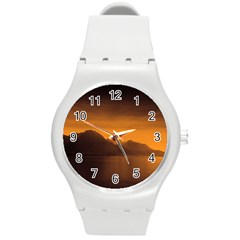 Waterscape, Switzerland Round Plastic Sport Watch Medium by artposters