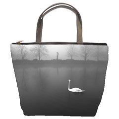 Swan Bucket Handbag by artposters