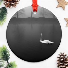 Swan Ceramic Ornament (round) by artposters