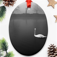 Swan Ceramic Ornament (oval) by artposters