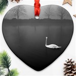 swan Heart Ornament (Two Sides) Front