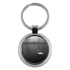 Swan Key Chain (round) by artposters