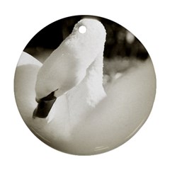 Swan Ceramic Ornament (round) by artposters