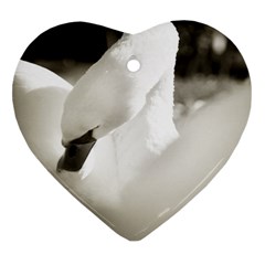 Swan Ceramic Ornament (heart) by artposters