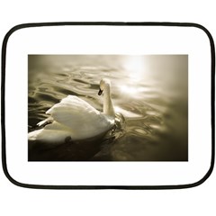 Swan Twin-sided Mini Fleece Blanket by artposters