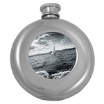 sailing Hip Flask (Round) Front