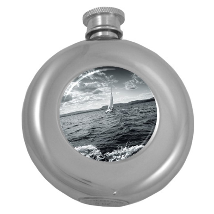 sailing Hip Flask (Round)